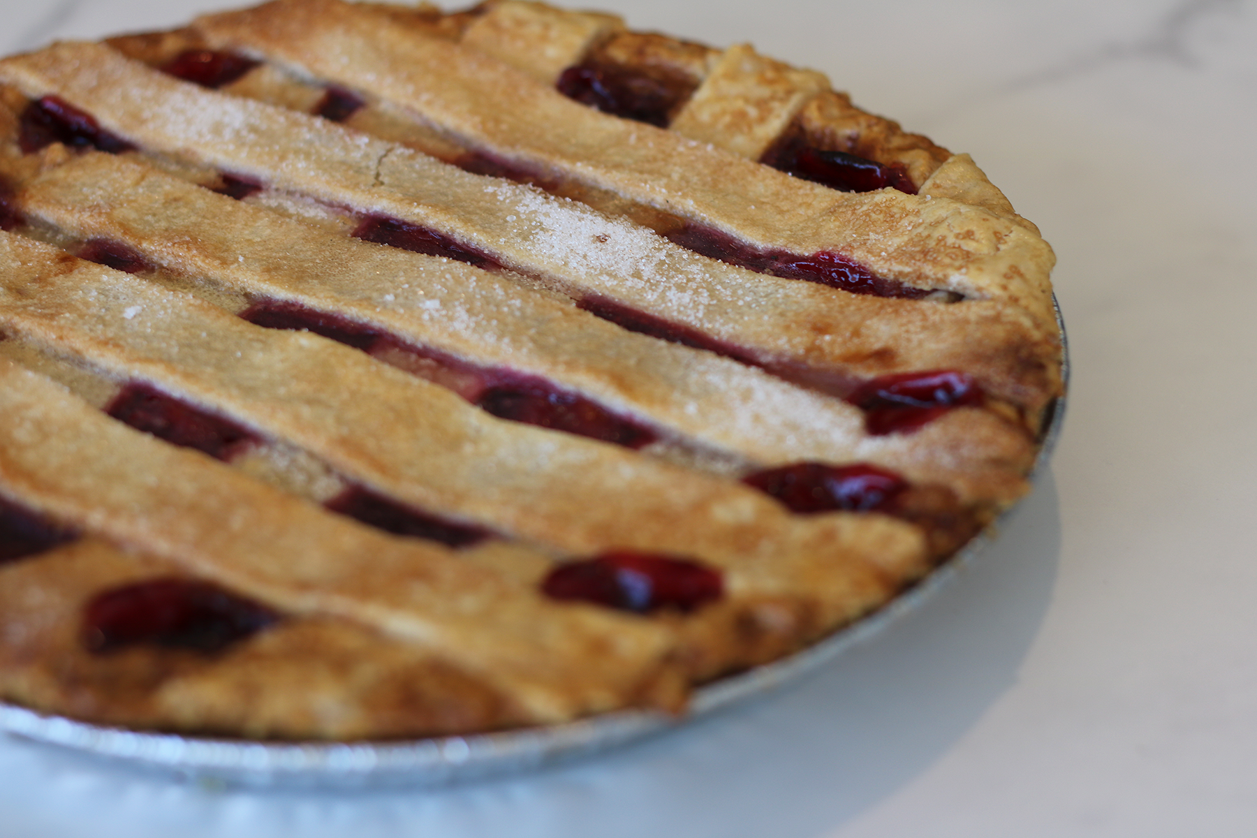 Fresh cherry pie